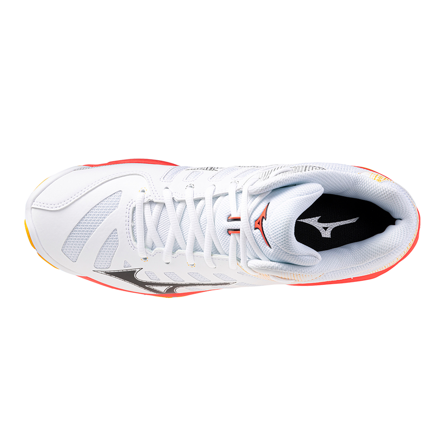 Mizuno WAVE VOLTAGE 2 MID White/Fiery Coral 2/Citrus
